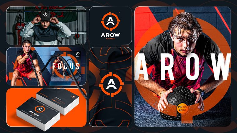 AROW fitness brand identity by Salisbury Media