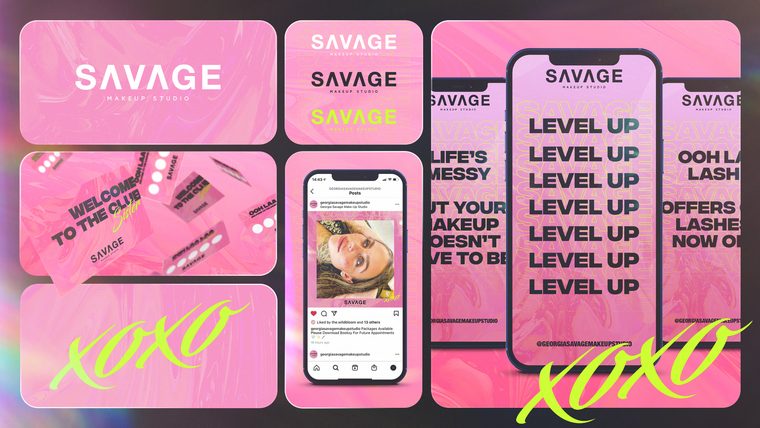 Savage brand identity and Instagram templates by Salisbury Media