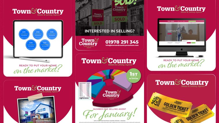 Town & Country estate agency brand refresh by Salisbury Media