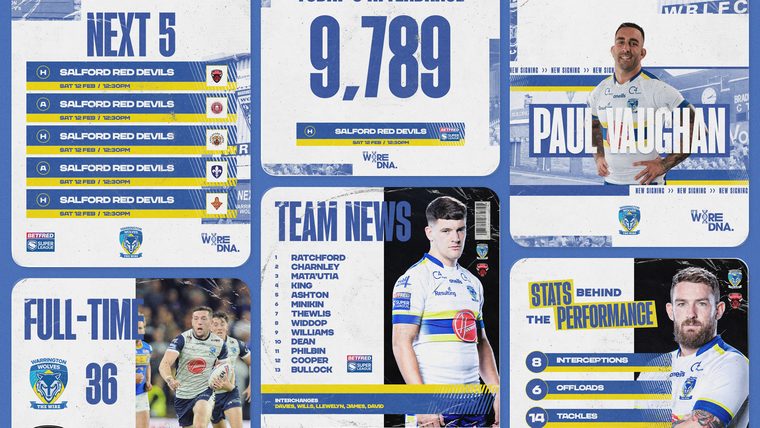 Warrington Wolves project artwork by Salisbury Media